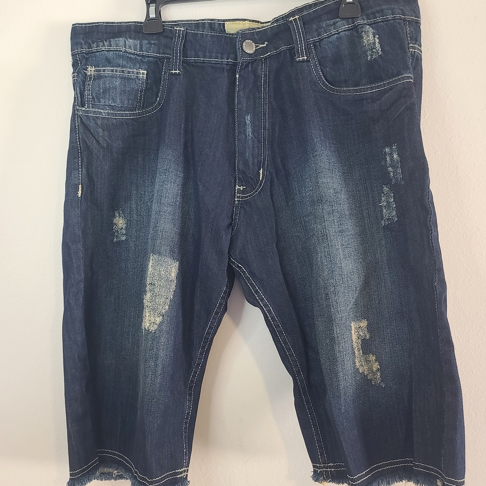 Men's Distressed Denim Jean Shorts